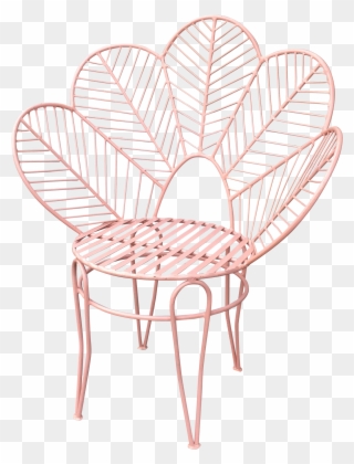Pink Iron Flower Chair On Chairish - Chair Clipart