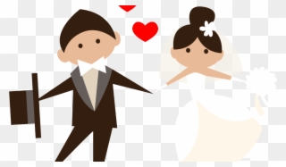 Wedding Couple Cartoon Png Clipart
