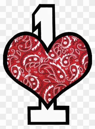Bandana Pattern Png - Heart Clipart