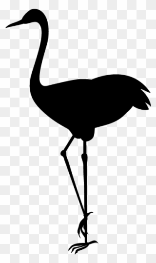 Free Cranes Silhouette Clip - Water Bird - Png Download