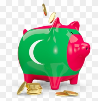 Piggy Bank With Brazil Flag Clipart