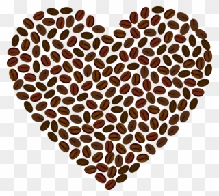 Love, Heart, Romance, Passion, Valentine, Coffee, Bean - Coffee Beans Clip Art - Png Download