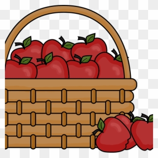 Empty Bushel Basket Clipart Clipart Suggest - Basket Of Apples Cartoon - Png Download
