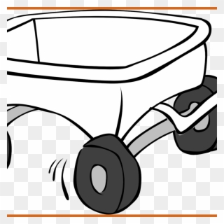 Horse Cart Coloring Pages With Challenge Wagon Page - Cart Clipart Black And White - Png Download