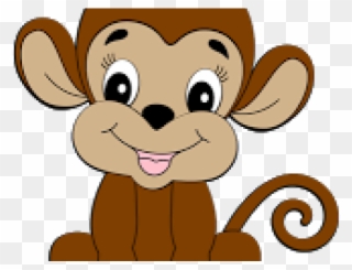 Cute Monkey Clipart - Baby Cute Monkey Clipart - Png Download