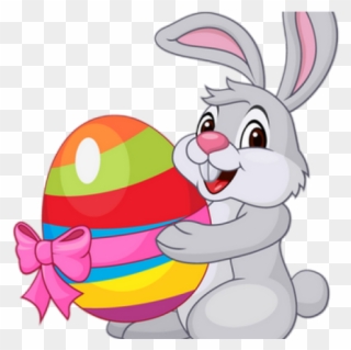 Easter Bunny Clipart Easter Sunday - Desenho Do Coelho Da Pascoa Com Ovo - Png Download