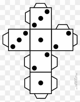 Cube, Dice, Handicrafts, Tinker, Dots, Counting - Net Of A Dice Clipart