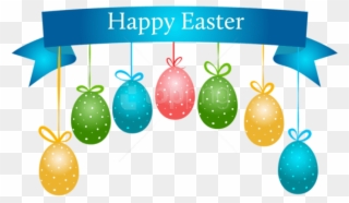 Free Png Download Happy Easter Banner With Hanging - Transparent Background Happy Easter Clipart