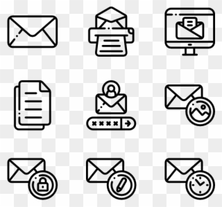 Email - Transparent Background Travel Icons Clipart
