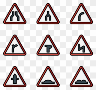 Uk Road Signs - Triangle Clipart