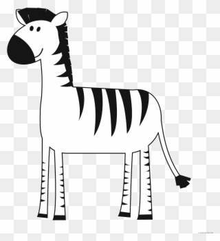 Zebra Clipart Carton - Zebra Clipart Black And White - Png Download