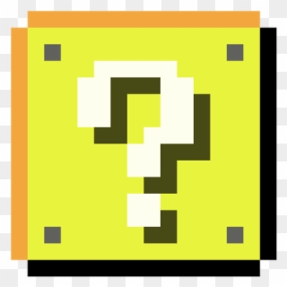 Mario Blocks Png Transparent Background - Mario Question Block 8 Bit Clipart