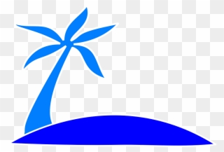 Island Palm Fronds - Beach Logo Transparent Clipart