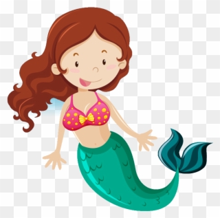 Scuba Mermaid Kids Birthday Party - Cute Mermaid Clipart
