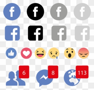 Svg Transparent Download Facebook Icon Logo Social - Fb Emoji Icon Png Clipart