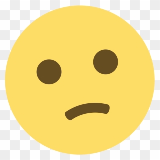 Transparent Confused Face - Confused Emoji Vector Clipart