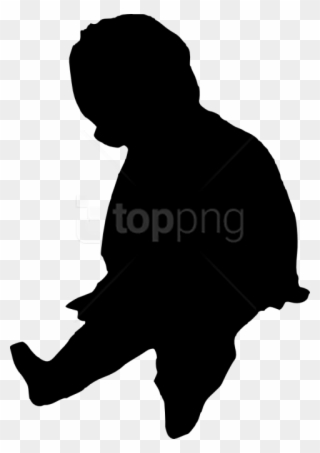 Baby Silhouette Png - Children Sitting Silhouette Png Clipart