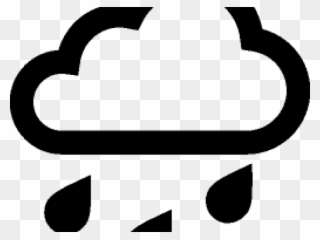 Windows Clipart Rainy Window - Weather Icon Black And White - Png Download