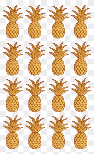 Golden Pineapples Wall Sticker - Pineapple Clipart