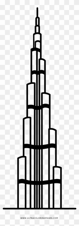 Burj Khalifa Burj Al Arab Drawing Tower Skyscraper - Burj Khalifa Line Drawing Clipart