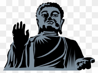 Buddha Vector Statue - Illustration Clipart