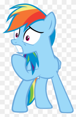 Pony Rainbow Dash Horse World Of Warcraft Mammal Cartoon - My Little Pony Rainbow Dash Scared Clipart