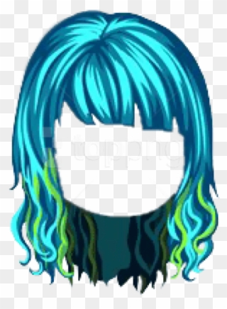 Free Png Turquoise Ninja Tribute Hair Png - Ninja Hair Transparent Clipart