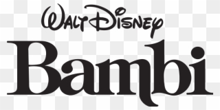 File Bambi Logo Black Svg Wikimedia Commons Simple - Logo Walt Disney World Png Clipart