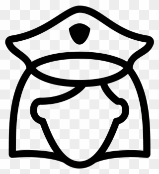 Mujer Policía Icon - Transparent Background Nurse Clipart - Png Download