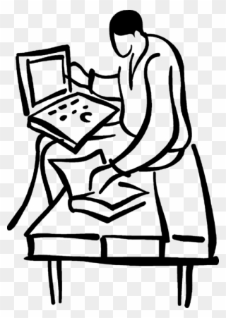 Notebook Drawing Student - Sitting Clipart