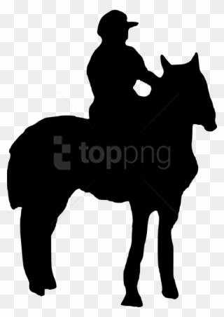 Free Png Horse Riding Silhouette Png - Stallion Clipart
