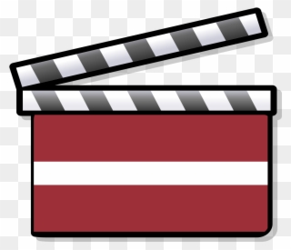 Latvia Film Clapperboard - One Act Play Clipart - Png Download
