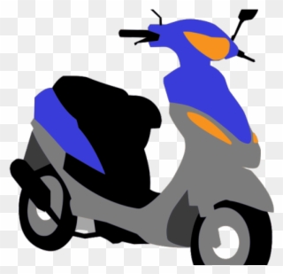 Scooter Clipart Svg - Moped Clipart - Png Download