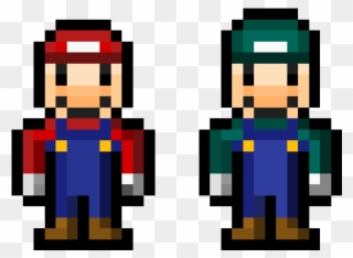 Big Eye Mario And Luigi - Minecraft Clipart (#4236661) - Pinclipart