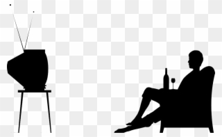 Patient Clipart Sit In - Silhouette Of A Television - Png Download