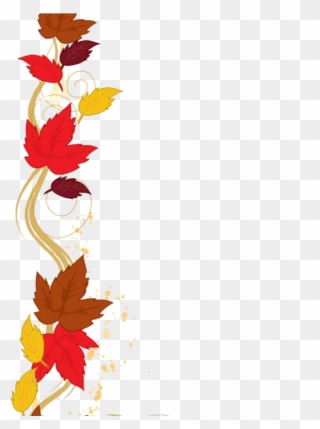Transparent Fall Leaves Border Clipart