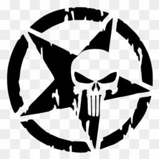 Punisher Png Image Background - Skull Star Clipart