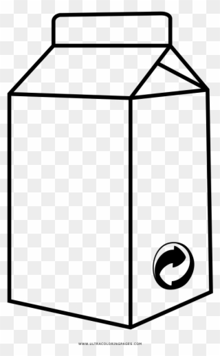 Milk Carton Coloring Page - Dibujo De Carton De Leche Clipart