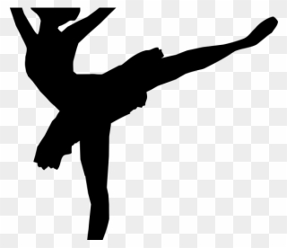 Dancer Clipart Silhouette - Ballerina Clip Art Black And White - Png Download