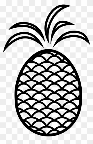 Pineapple Coloring Page - Illustration Clipart