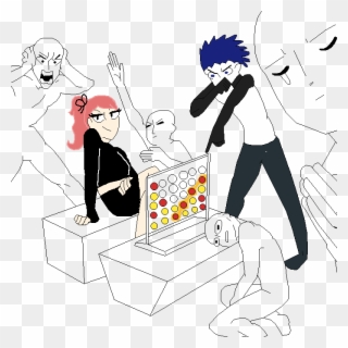 I Tink I Dont Wanna Play Whit She - Connect Four Draw The Squad Clipart