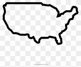 United States Map Coloring Page - America Country Outline Clipart