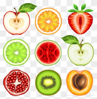 Fruits Transparent Slice - Strawberry Clipart