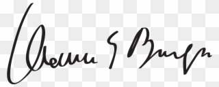 Warren E Burger Signatrue - Calligraphy Clipart