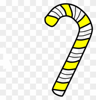Candy Cane, Stripes, Yellow, White, Png Clipart