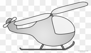 Helicopter Transportation Free Black White Clipart - Transparent Transparent Background Helicopter Clipart - Png Download