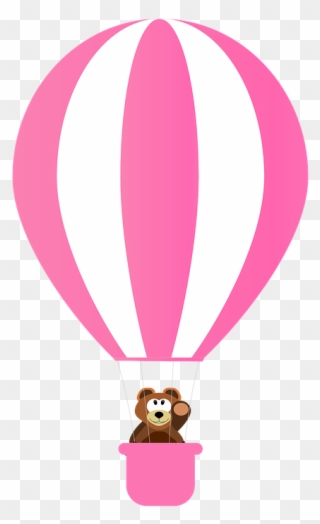 Hot Air Balloon Clipart Bear - Balloon - Png Download