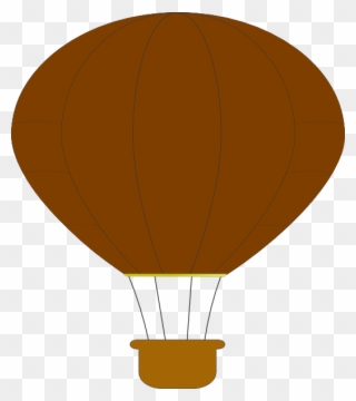 Brown Clipart Balloon - Brown Hot Air Balloon - Png Download