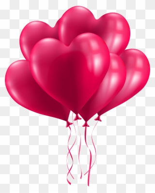 Bunch Of Heart Balloons Transparent Png Image - Happy 26th Birthday Sister Clipart
