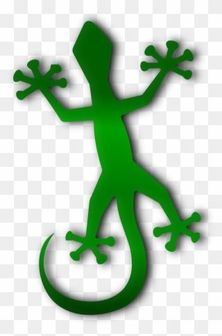 Clip Art Gecko By Merlin 2525 Clipartist - Lagartija Png Transparente